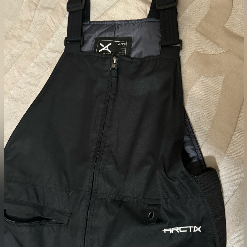 Arctix Kids Insulated Snow Bib Overalls, Black, X-Large